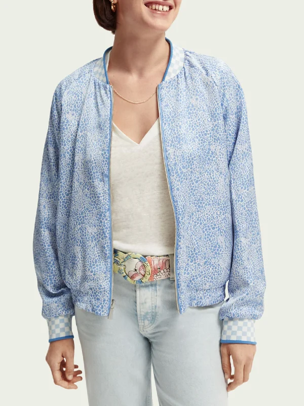 Scotch & Soda Printed Seersucker Bomber