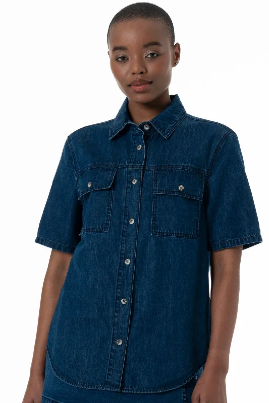 Denim Shirt _ 152220 _ Mid Wash