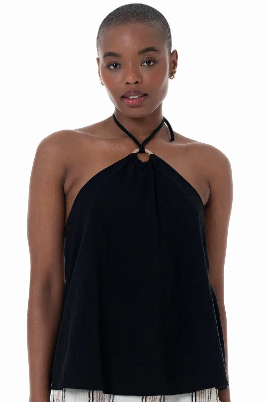 Halter Trapeze Top _ 152244 _ Black