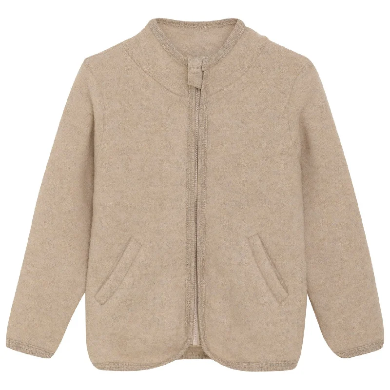 Huttelihut Camel Melange Jacket Wool Fleece