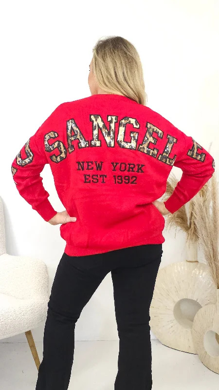 Los Angeles Red Sweater