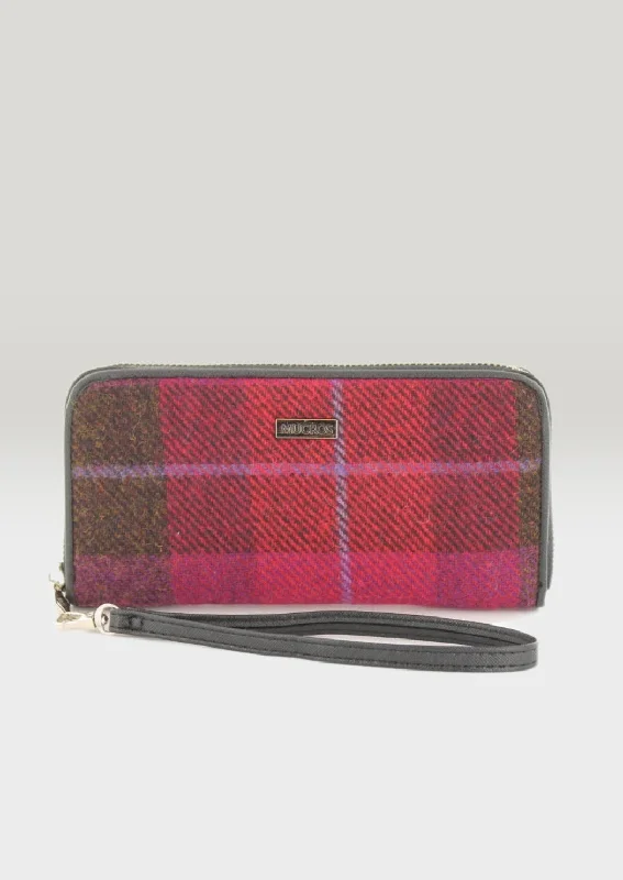 Mucros Tweed Wallet | Pink Check