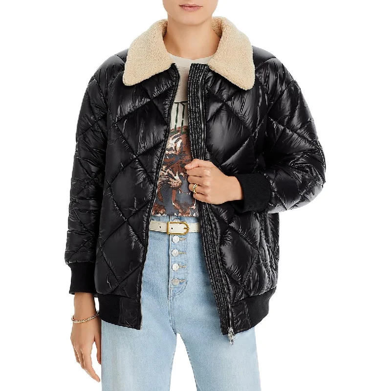 Rails Womens Shay Faux Fur Trim Cold Weather Puffer Jacket