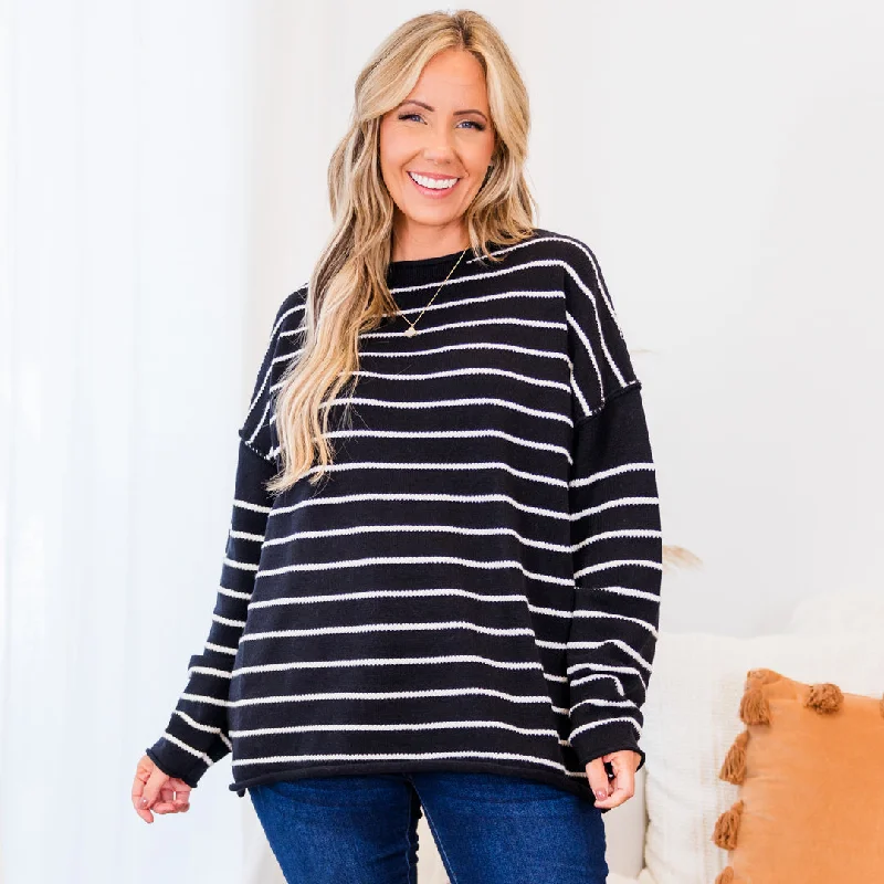 Slumber Party Time Sweater, Black