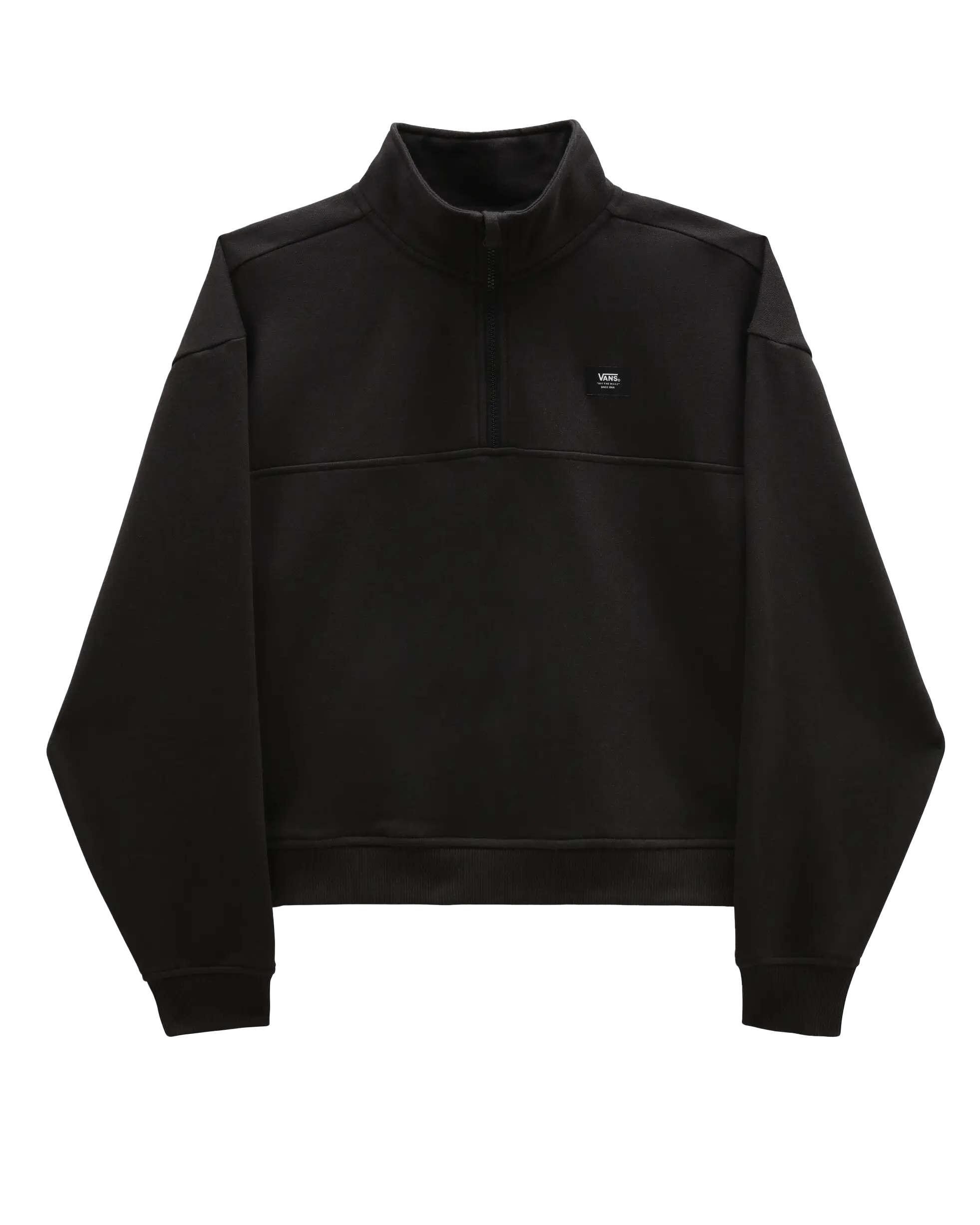 Leighton Mock Neck Fleece Jacket in Black