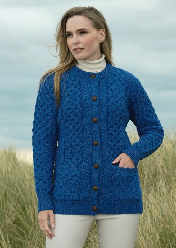 Aran Crafts Lumber Cardigan | Blue