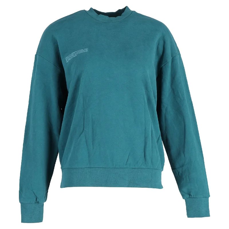 Pangaia 365 Midweight Sweatshirt in Blue Green Cotton