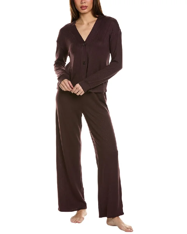 Splendid 2pc Cardigan & Straight Leg Pant Set