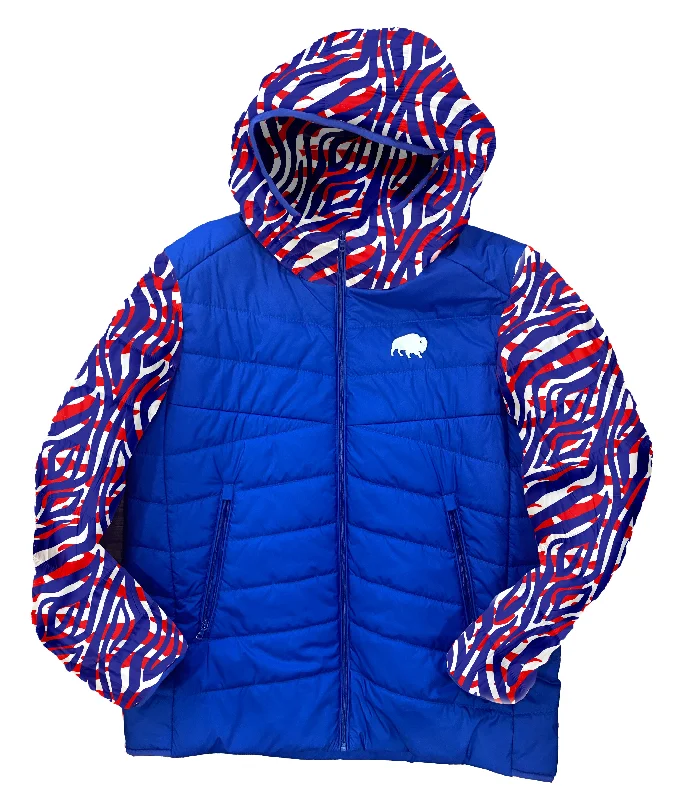 Mafia Stripes - Unisex/Men's Unisex ROYAL Puffer Jacket